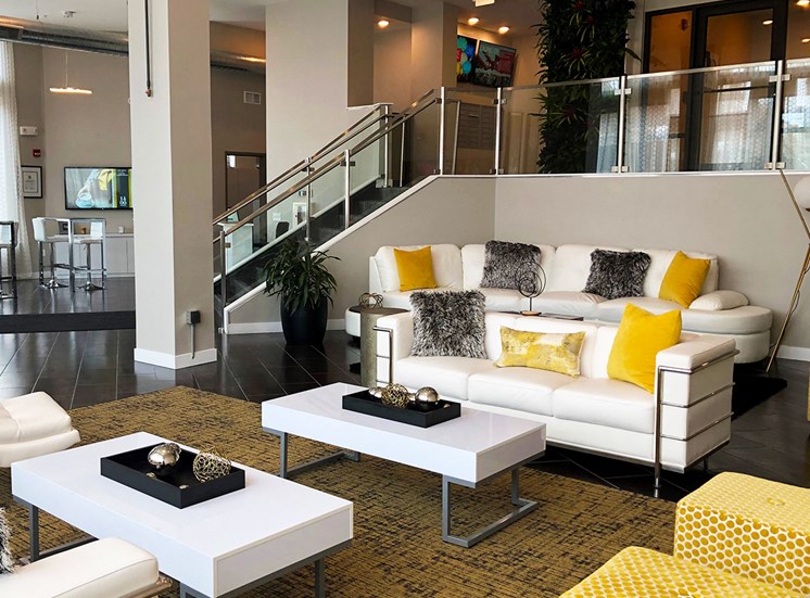 Vibrant lobby, equipped with seating for you and your guests,